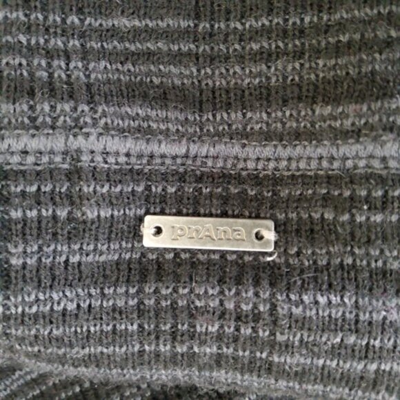 Prana Black and Gray Striped Knit Mini Dress Size Small - Picture 7 of 8